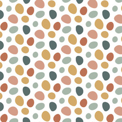 Colorful boho styles seamless polka dots pattern design