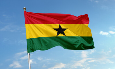 Ghana national flag with black star symbol