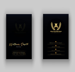 Law firm, lawyer business card minimalis with logo family design template