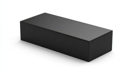 Naklejka premium a black box on a white background