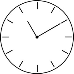 line art clock
