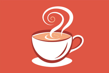 Obraz premium A heartwarming cup of hot coffee, perfect for a cozy morning breakfast or a delightful cafe beverage 