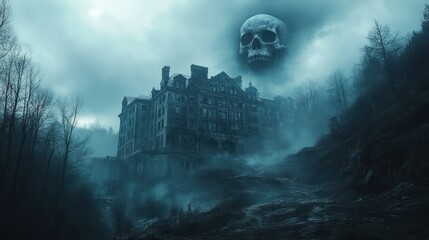 Fototapeta premium spooky halloween castle
