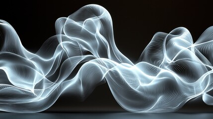 Abstract Light Wave Background with Smooth Curves and Flowing Design