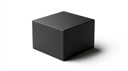 Fototapeta premium a black cube on a white surface