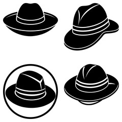 Safari Hat Silhouette vector