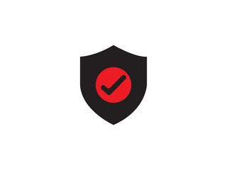 Shield with check mark icon design 