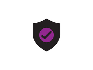 Shield with check mark icon design 