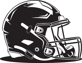 American gridiron football helmet flat icon for apps and sports websites
