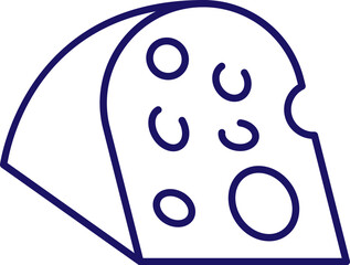 Cheese Thin Isolated Icon for Web Sites, Books, Cards, Apps