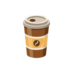 Coffee Cup Vector Illustration on White Background