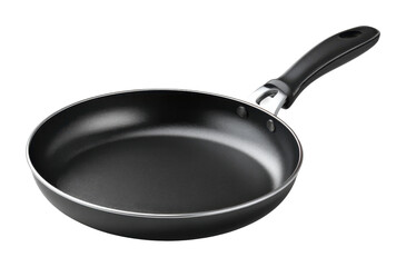 Cooking with a non-stick pan at home essential kitchen tool for effortless meal preparation isolated on transparent background