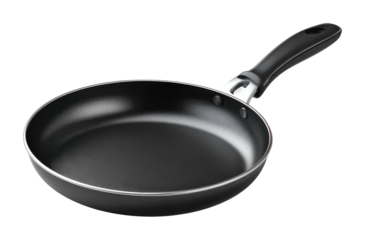 Cooking with a non-stick pan at home essential kitchen tool for effortless meal preparation isolated on transparent background