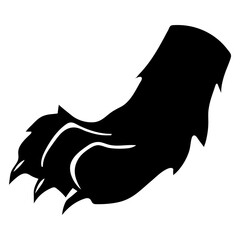 wolf paw with claws
