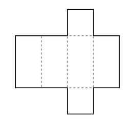 Rectangular Parallelepiped Net Diagram for Geometry and Mathematics Education Resources. Illustration. Scheme