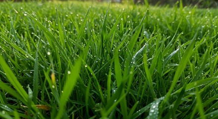 Obraz premium Fresh green grass in the sunlight