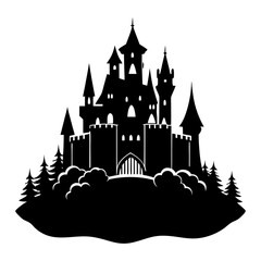 Obraz premium Castle Silhouette vector