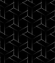 Spider web seamless pattern. Modern geometric background with dots.