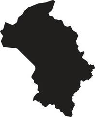 Benin black map silhouette vector style with white background 