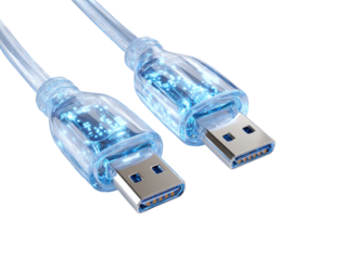 Connecting devices with usb cables technology electronics visual guide modern design isolated on transparent background