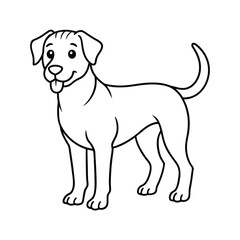 a dog coloring page line art