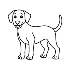 Fototapeta premium vector illustration of a dog