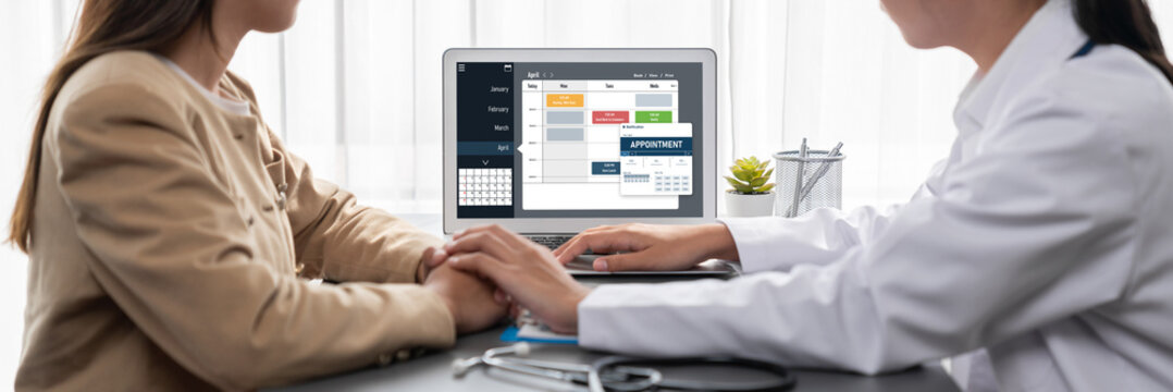 Online applointment booking calendar for brisk regristration on the internet website