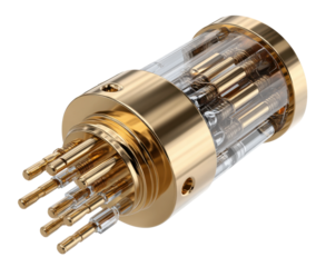 Advanced electrical connector assembly industrial workshop product showcase modern environment view isolated on transparent background
