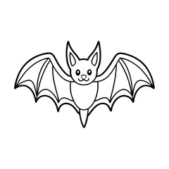 Obraz premium a bat coloring page line art