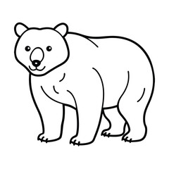 a bears coloring page line art
