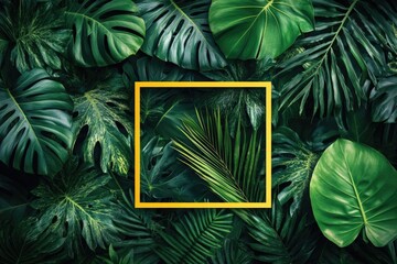 Tropical leaf frame