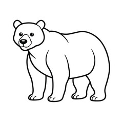 Fototapeta premium a bears coloring page line art