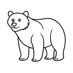 a bears coloring page line art