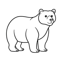 a bears coloring page line art