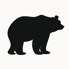 Fototapeta premium Majestic Bear Silhouette Powerful Wildlife Vector Illustration