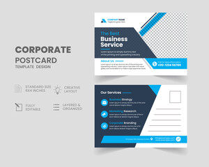 Corporate business Postcard Template Design