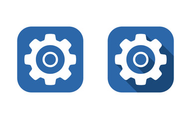 Gear icons set. Engineering mechanism and industrial automation symbols. Minimalist vector cogs for technology, machinery, and system configuration designs. Editable stroke.