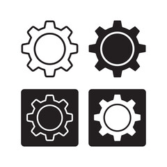 Settings interface icons. Linear style control panel elements for UI/UX design. Adjustable gears, sliders, and toggles for digital customization. Clean vector illustration.