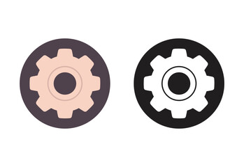 Gear icons set. Engineering mechanism and industrial automation symbols. Minimalist vector cogs for technology, machinery, and system configuration designs. Editable stroke.