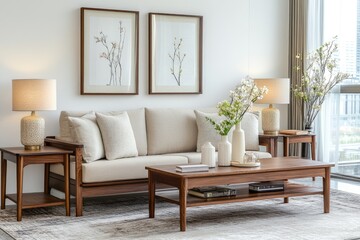 Modern Asian-inspired living room