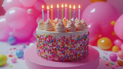 Birthday Cake with Sprinkles