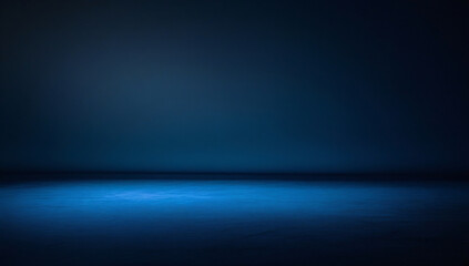 Fototapeta premium Minimalist Blue Gradient Background with Horizon Line and Light Effect