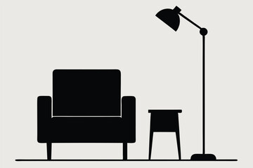 Comfortable black and white furniture, including armchairs, chairs, and sofas, for a stylish interior room design