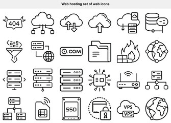 Web Hosting & Cloud Computing Icons


