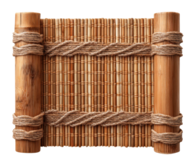 Crafting bamboo scrolls for projects collection creative artistic view isolated on transparent background