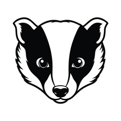 baby european badger face © taslima