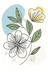 Abstract floral pattern of a lily vector illustration