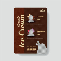 Creative restaurant ice cream poster design