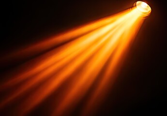 Spotlight beam illuminating dark stage