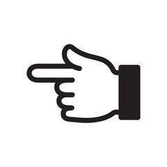 Gestures Of Human Hands, Pointing Towards The Left Icon In Trendy Design Vector Eps 10